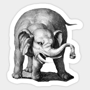 Angry elephant Sticker